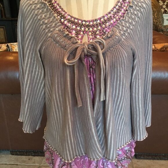 GORGEOUS CRYSTAL Silk Tank w Stretch! - Picture 15 of 16